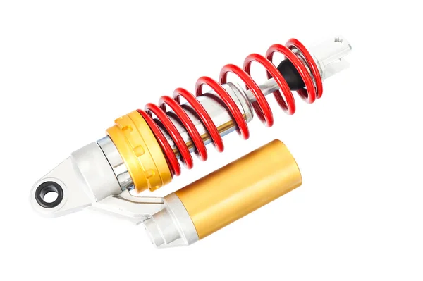 New red motorcycle suspension — Stock Photo, Image