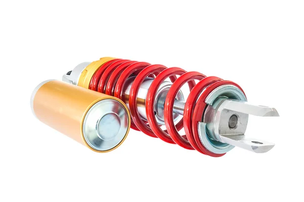 New red motorcycle suspension — Stock Photo, Image