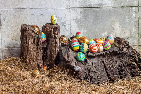 Set renkli Paskalya yortusu yumurta — Stok fotoğraf