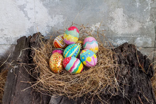 Conjunto de ovo de páscoa colorido — Fotografia de Stock