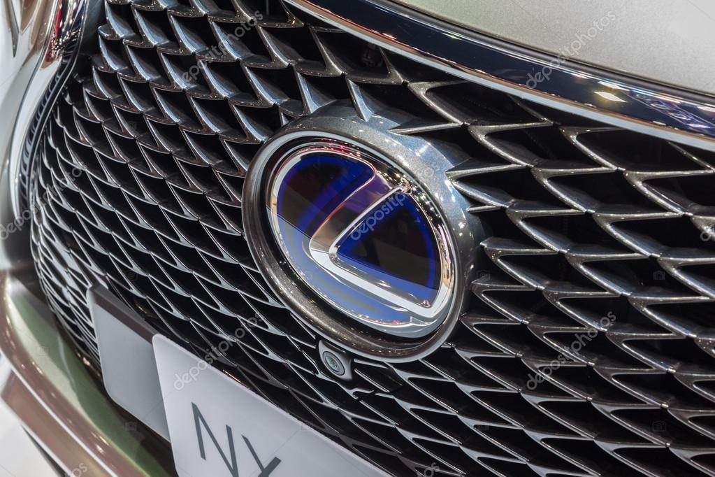 Nonthaburi,Thailand - March 26th, 2015: Logo of Lexus at front mesh,showed in Thailand the 36th Bangkok International Motor Show on 26 March 2015