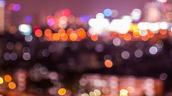 Bokeh och defocus av stadsbilden på natten — Stockfoto
