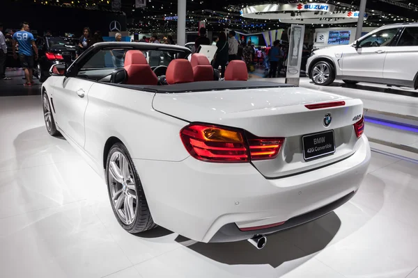 Rear view of BMW 420i Convertible on display — Stock Photo, Image