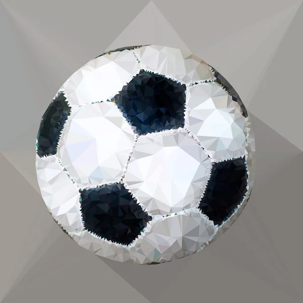 Faible poly géométrique du football — Image vectorielle