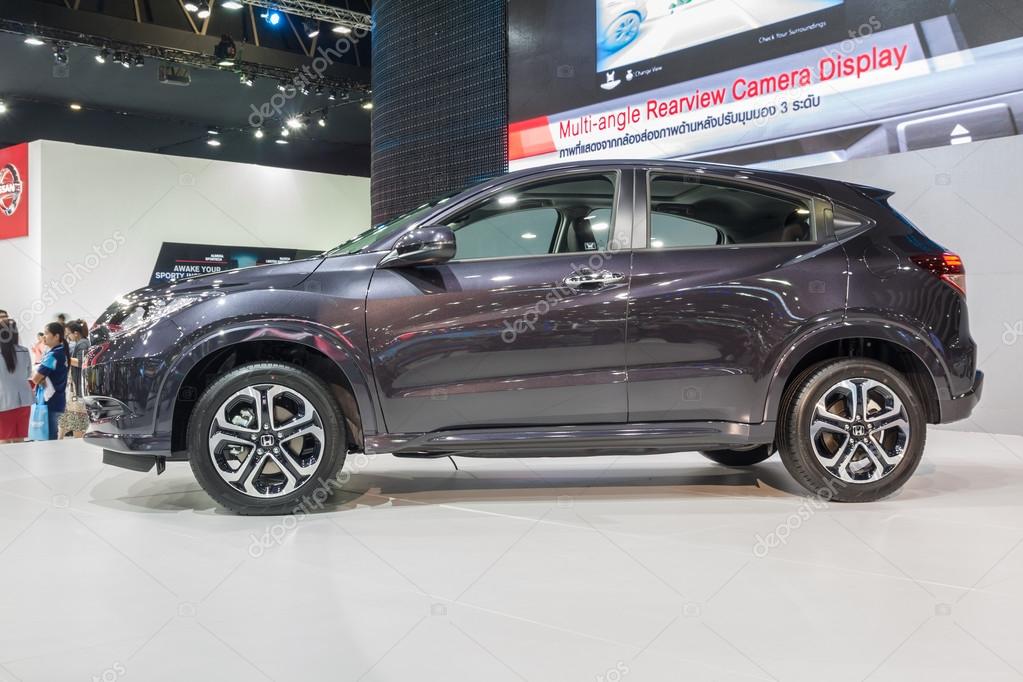 Nonthaburi,Thailand - March 26th, 2015: Side view of Honda HR-V on display,showed in Thailand the 36th Bangkok International Motor Show on 26 March 2015