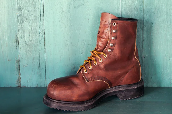 Pair of brown men's leather — Stock Photo, Image