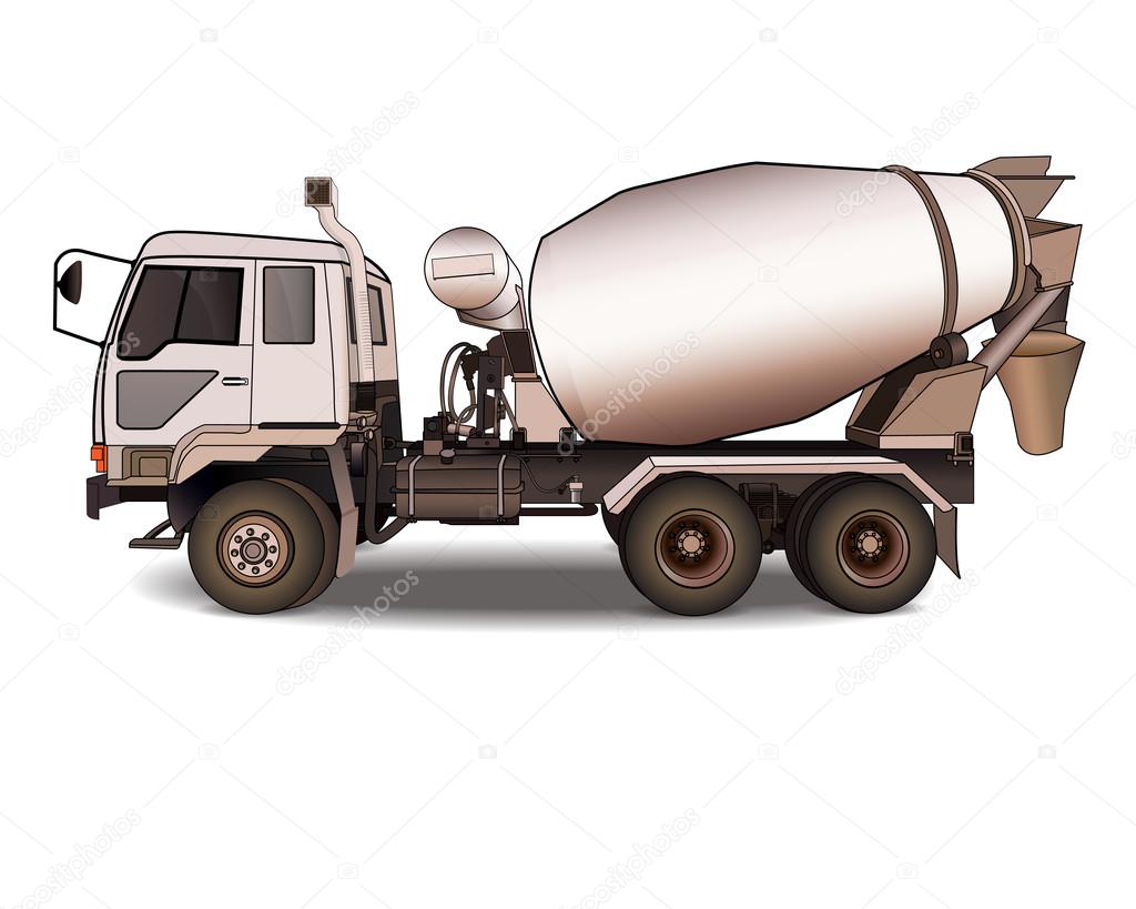 Cement mixer truck,vector