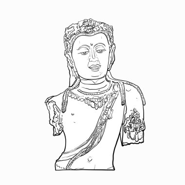 Bodhisattva Avalokiteshvara büstü çizim