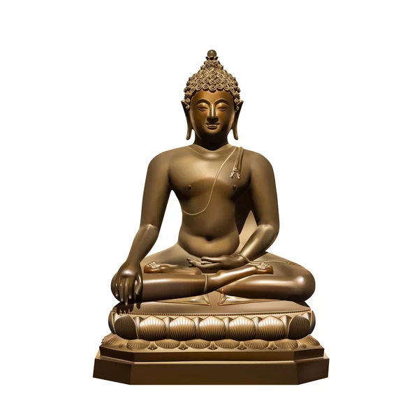 Staty av Buddha Subdoing Mara — Stockfoto