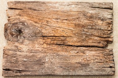 Eski oturum açma kahverengi çul