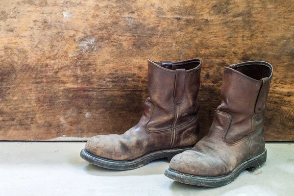 Pair of brown leather shoes — Stock Photo, Image