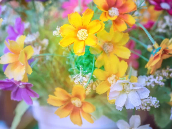 Buquê de flor de tecido colorido — Fotografia de Stock