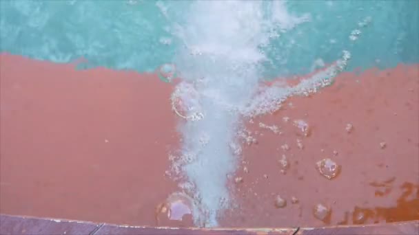 塩システム プールのクローズ アップ — ストック動画