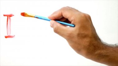 Beyaz arka plan ile camına eliyle yazılmış mektup seviyorum