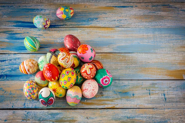 Sada barevné velikonoční vajíčko — Stock fotografie