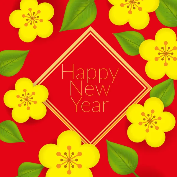 Çin yeni yıl - tebrik kartı tasarımı - hisse senedi illüstrasyon