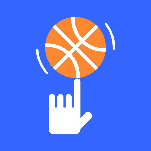 Basketball drehen auf seiner Flosse — Stockvektor