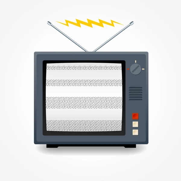 Gebroken tv-toestel — Stockvector