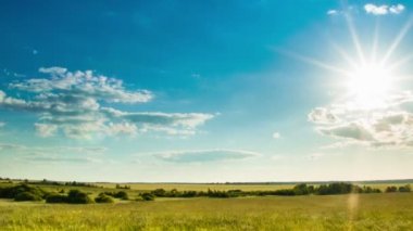 Gün batımı çayır zaman atlamalı