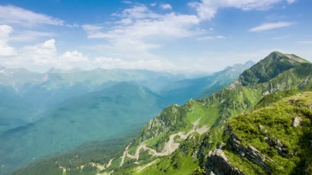 Kaukaz Montanhas Time Lapse — Vídeo de Stock