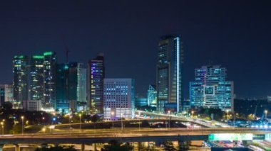 Kuala Lumpur gece trafik zaman atlamalı
