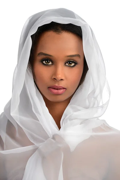 African American Woman With Veil — Stock Photo, Image