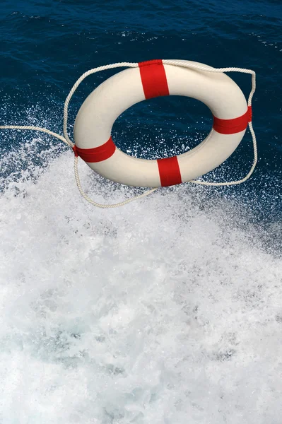 Life Preserver Falling on Water — Stock Photo, Image