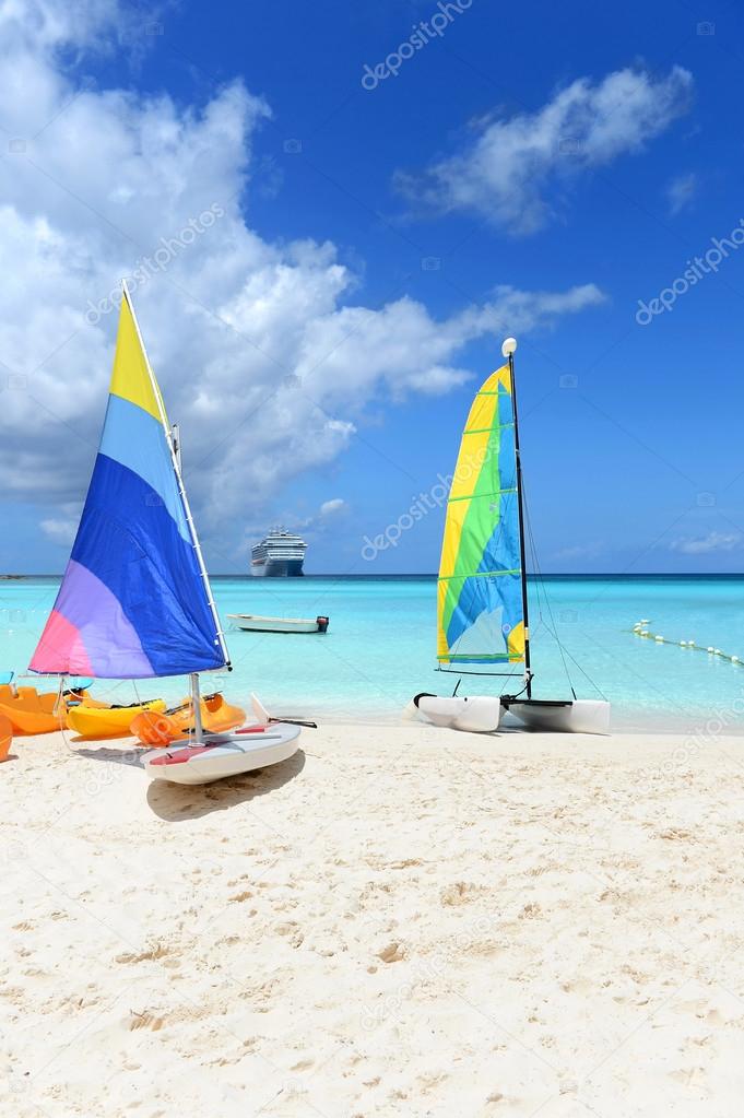 Boats for Rent on Caribbean Beach