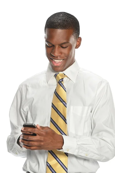 Affärsman som använder mobiltelefon — Stockfoto