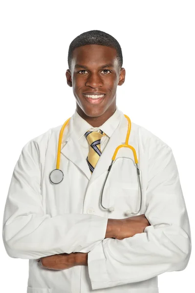 Jovem médico afro-americano — Fotografia de Stock