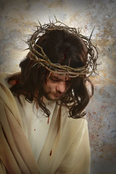 Jesus With Crown of Thorns — Stock Photo, Image
