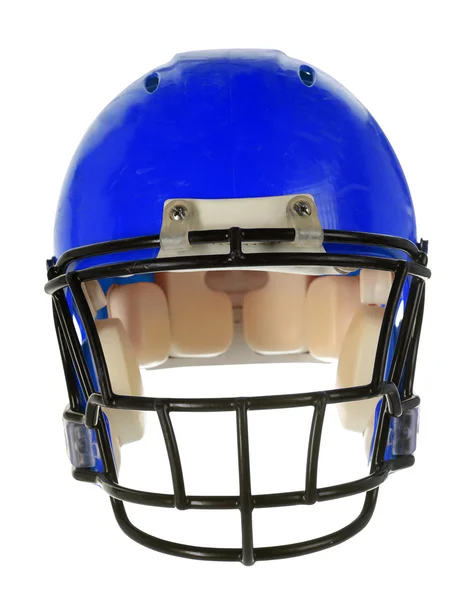 Blue Football Helmet - Front View — Stock Photo, Image