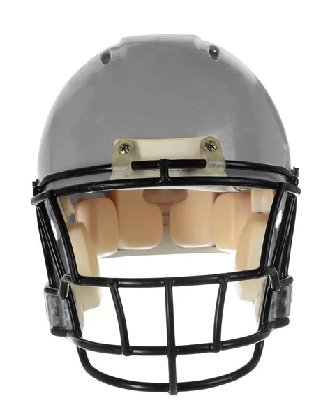 Casque de football gris - Vue de face — Photo