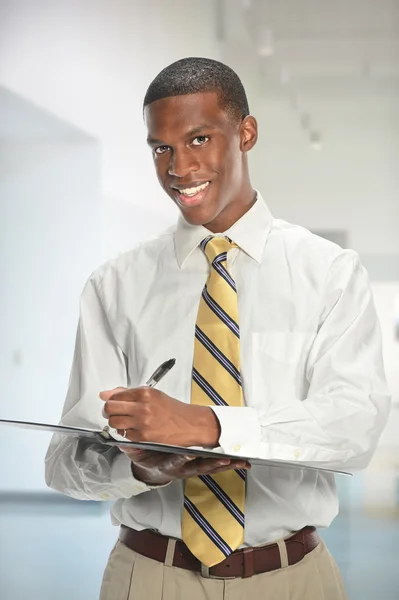 Retrato de Empresario Escribiendo — Foto de Stock