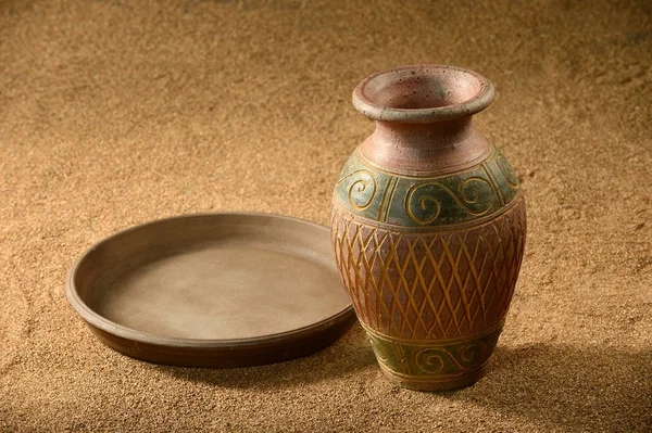 Vintage Jug and Pan — Stock Photo, Image