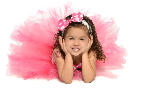 Hispanic Girl Dressed in Princess Costume — Stock Photo, Image