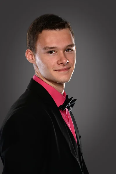 Portrait of Young Man with Bow Tie — Stock Photo, Image