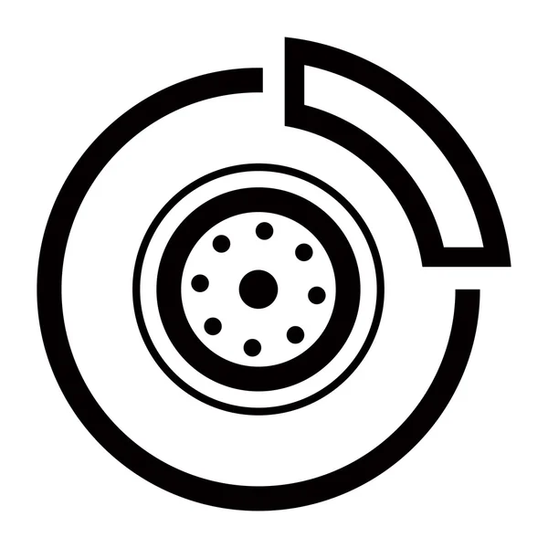 Serviço de carro - ícone de reparação do sistema de freio Ilustrações De Stock Royalty-Free