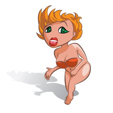 Yarı çıplak seksi Beyaz sarışın kız