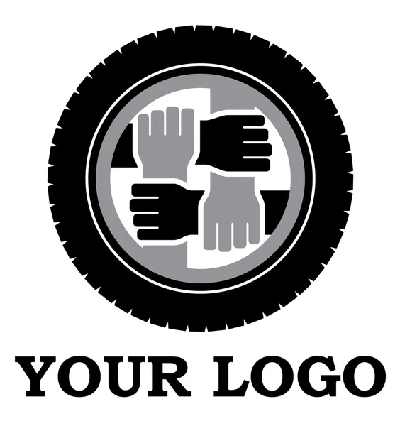 Tekerlek ve eller logo
