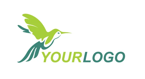 Colibri птах логотип — стоковий вектор