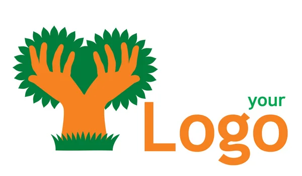 Logotipo das árvores, logótipo da ecologia — Vetor de Stock