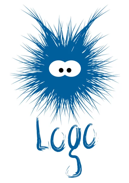 Logotype pelucheux, poilu, poilu, flou — Image vectorielle