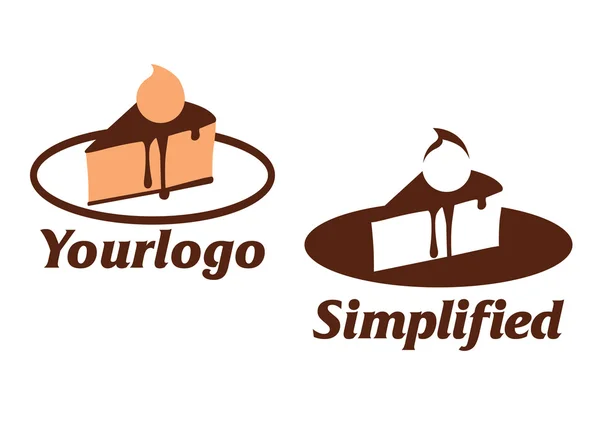 Logo de la torta, pastelería y confitería — Archivo Imágenes Vectoriales