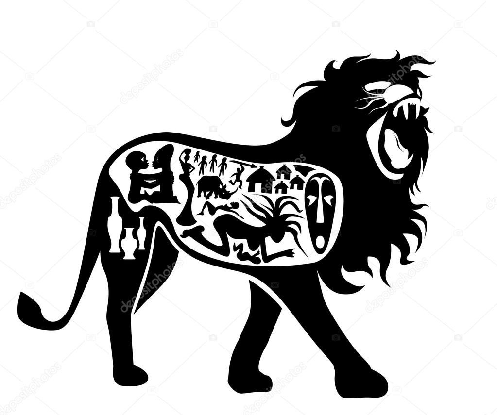 tribal lion tattoo u2014 stock vector vadim design 64608495 tribal lion tattoo u2014 stock vector vadim design 64608495