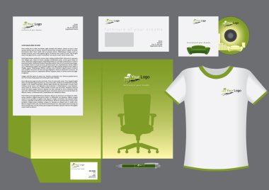 Sandalye kurumsal kimlik şablonu