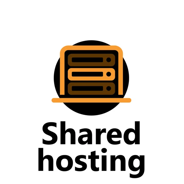 Technologisches Symbol - Shared Hosting — Stockvektor