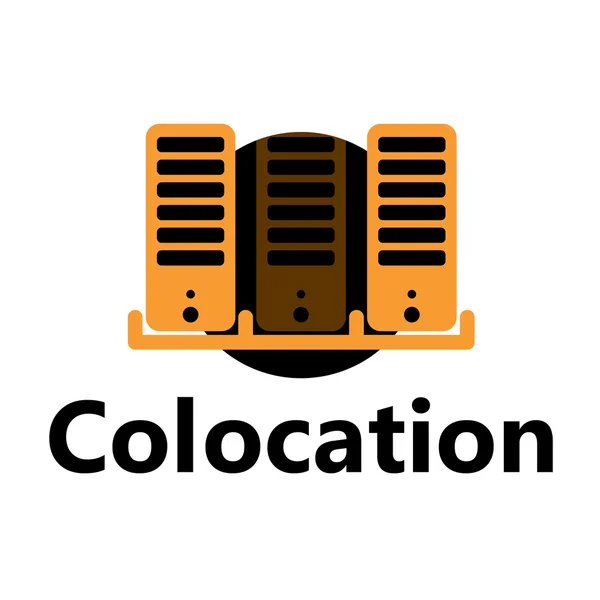 Technologic colocation ikonen — Stock vektor