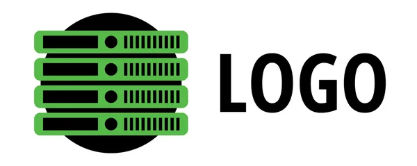 Technologická serveru logo — Stockový vektor