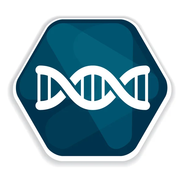 Blauwe Dna helix pictogram — Stockvector